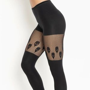 Blackmilk Halloween Alien Black Suspender Hosiery Leggings Tights
